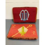 Two Antique Church Kneeler Cushions