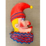 A vintage Punch wall hanging head (H 94cm x 66 W)