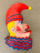 A vintage Punch wall hanging head (H 94cm x 66 W)