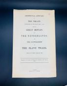 Suspension of Slave Trade Parliamentary Paper, published 1849. 4pp