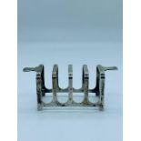 A Mappin and Webb 2002 hallmarked silver toast rack, Sheffield