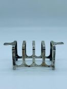 A Mappin and Webb 2002 hallmarked silver toast rack, Sheffield