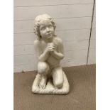 A plaster sculpture of a little boy (Approx 70cm tall)