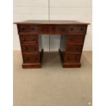 A Victorian pedestal desk