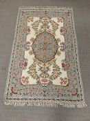 Handmade crewel embroidery rug/wall hanging 100% cotton and 100% wool made in Kashmir (India) (4 x