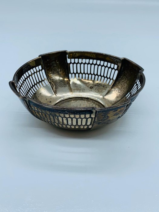 A Mappin and Webb pierced silver bowl, hallmarked.