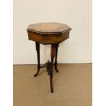 Octagonal oak plant stand AF (H73cm D40cm)