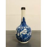 A Kang Xi Style Blue and White Bottle Vase