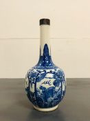A Kang Xi Style Blue and White Bottle Vase