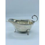 A silver sauce boat London 1924