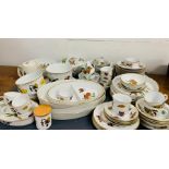 A large selection of Royal Worcester "Evesham dinner service set, to include various size plates,