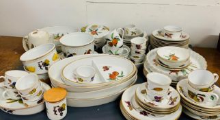 A large selection of Royal Worcester "Evesham dinner service set, to include various size plates,