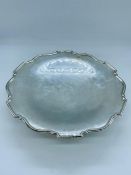 A Walker and Hall Birmingham hallmarked bowl on single foot 1960 (550g)