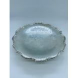 A Walker and Hall Birmingham hallmarked bowl on single foot 1960 (550g)