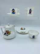 Osborne china, tea for one "Punch and Judy themed