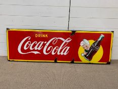 An Original 1930's Coca Cola adverting Enamel Sign. H46cm x L145cm