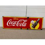 An Original 1930's Coca Cola adverting Enamel Sign. H46cm x L145cm