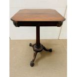 A mahogany tea table with tripod legs (H74cm Dia 54cm)