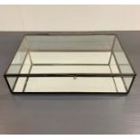 A Glass and Brass display Box (H10cm W40cm D26cm)