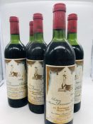 Six Bottles of 1981 Chateau Moutone Baronne Philippe