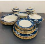 A selection of vintage serving plates, platters and tureens by Copeland Spode RD NO 637556