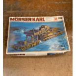 A boxed Hasegawa Moser Karl on railway carrier 1/7 scale model kit