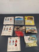 A selection of eight seal Airfix model kits to include Highlander, British Goldstream Guard, Naval