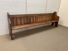 A reclaimed pitch pine church or chapel pew (270cm)