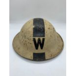 A WWII Air Raid Wardens Helmet