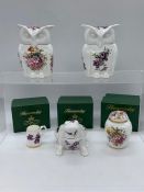 A selection of Hammersley trinket boxes