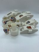A selection of crested china ware