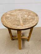 Small tribal carved stool/table