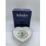 An Aynsley Wild Tudor Heart Tray Boxed