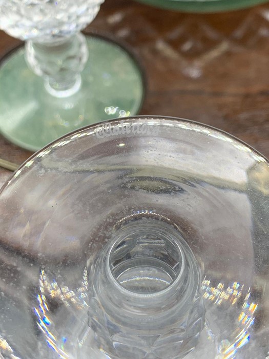 A Cut Glass Decanter set with four glasses on a Mahogany Stand. - Image 3 of 3