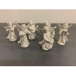 A Selection of German Porcelain Music Playing Angels