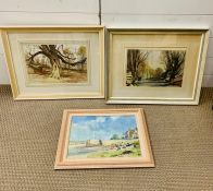 Three framed pictures by William Dodd, " Winter Walks", "Winter Tree's" and one untitled