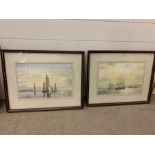 Two Nautical Themed watercolours by Roger Adams
