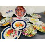 A selection of collectable plates, three by Rosanne D Sanders