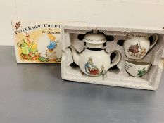 A boxed Peter Rabbit children's tea set by Wedgewood