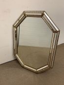 An Art Deco octangular gilt framed mirror (82cm x 60cm)