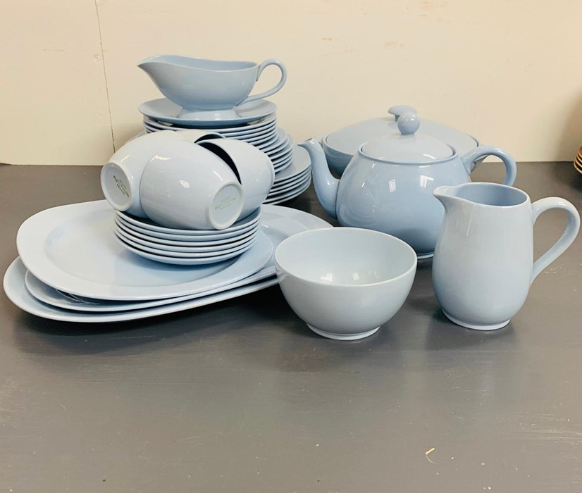 Spode 'English Lavender' tea set with teapot and a sugar bowl etc