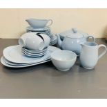 Spode 'English Lavender' tea set with teapot and a sugar bowl etc