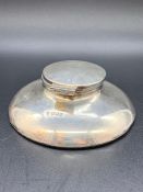A CB & S Hallmarked silver inkwell 1918 London.