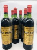 Six Bottles of 1979 Chateau Brane Cantenac Margaux