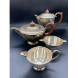 A Hallmarked Silver Tea Service to include teapot, coffee pot, milk jug and sugar bowl.