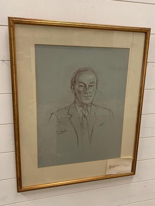 Portrait of admiral Sir Andrew Lewis by Jane Elliott in pastel summer exhibition 1993 Royal Academy