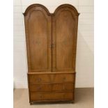 Gentleman's wardrobe with three drawers under (H188cm W93cm D51cm)