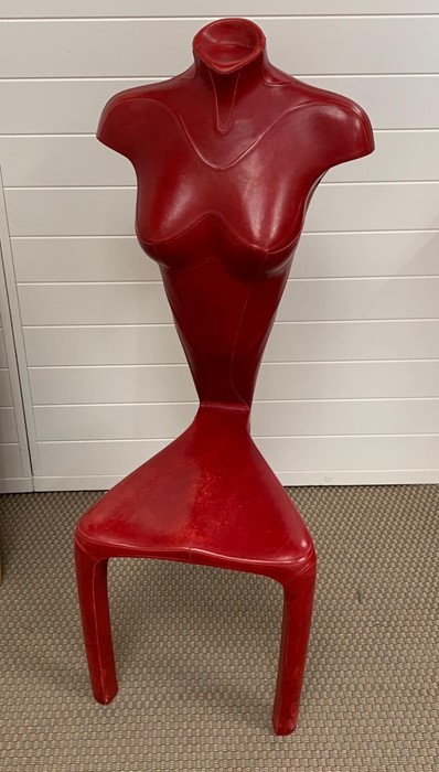 A Bespoke Chair made by Alma Leather in the female form