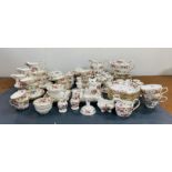 A large selection Hammersley "Dresden Sprays" dinnerware to include, plates, bowls, cups, egg