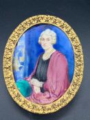 A Miniature portrait of Mrs B Beale by Gladys K M Bell (1882-1965 British)